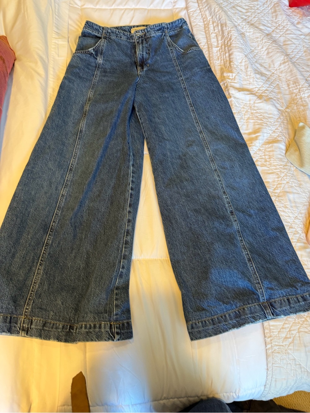 TWP DANCING IN THE DARK 27High-Rise Wide-Leg Denim Jeans in Blue